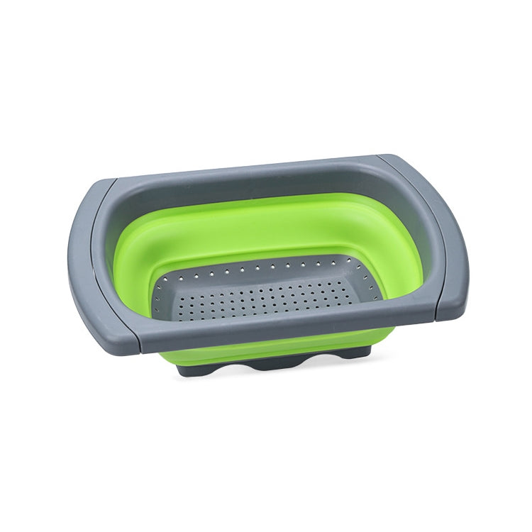 kn003 Household RetractableFruit and Vegetable Water Filter Basket Washing Basket, Green, Red