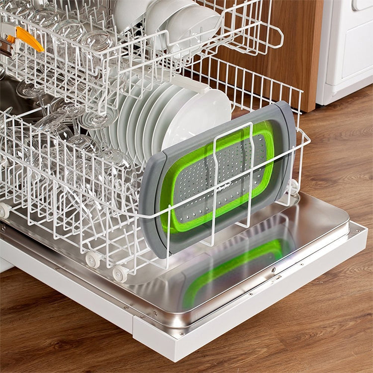 kn003 Household RetractableFruit and Vegetable Water Filter Basket Washing Basket, Green, Red