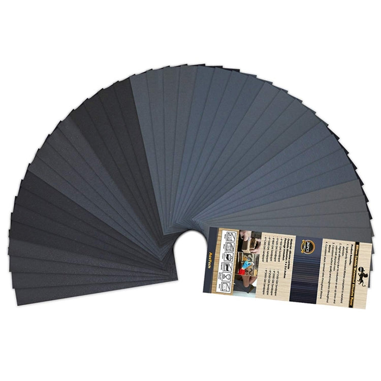 36 قطعة من ورق الصنفرة LANHU Grit 400-3000 للتلميع والطحن الرطب والجاف، المقاس: 22.9 × 9.1 سم، 36 قطعة