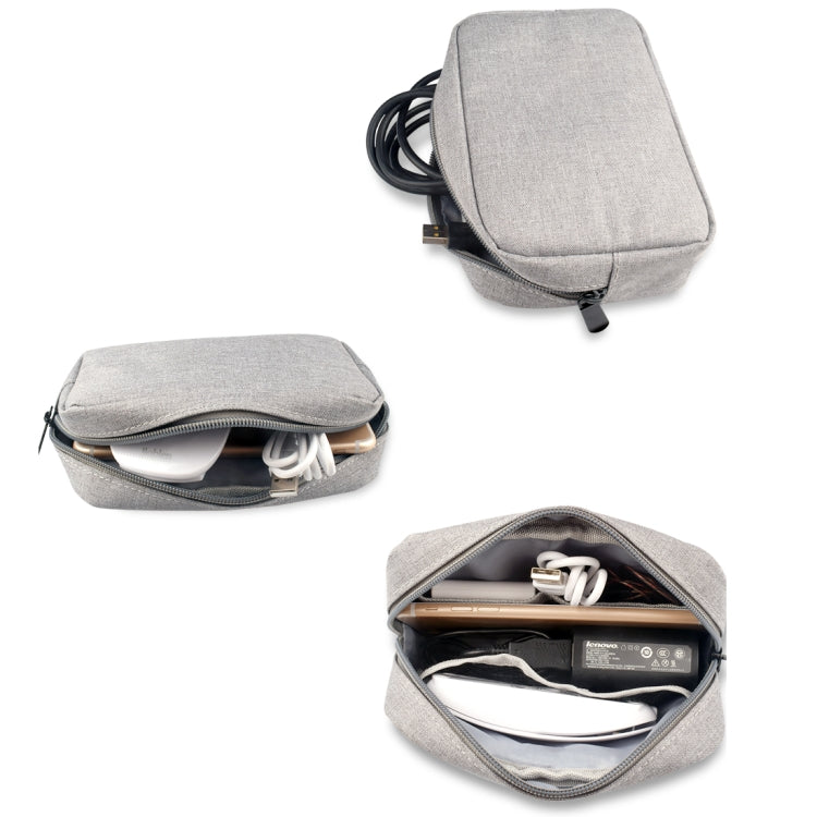 Simple Multi-functional Digital Device Travel Storage Bag for Phones, Power Bank, U-disk, Earphones, Data Cable and etc, Big Size: 23*11*5cm, Size: 23*11*5cm Black, Size: 23*11*5cm Pink, Size: 23*11*5cm Grey, Size: 23*11*5cm Blue, DY01 23x11x5cm