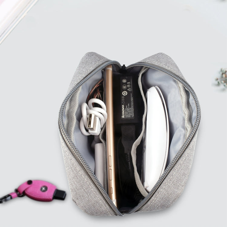 Simple Multi-functional Digital Device Travel Storage Bag for Phones, Power Bank, U-disk, Earphones, Data Cable and etc, Big Size: 23*11*5cm, Size: 23*11*5cm Black, Size: 23*11*5cm Pink, Size: 23*11*5cm Grey, Size: 23*11*5cm Blue, DY01 23x11x5cm