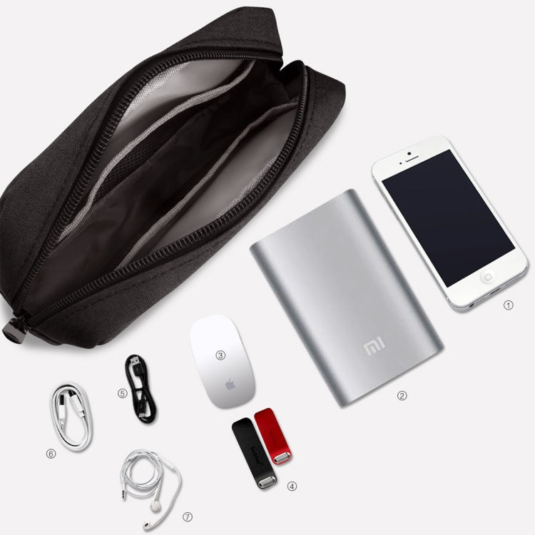 Simple Multi-functional Digital Device Travel Storage Bag for Phones, Power Bank, U-disk, Earphones, Data Cable and etc, Big Size: 23*11*5cm, Size: 23*11*5cm Black, Size: 23*11*5cm Pink, Size: 23*11*5cm Grey, Size: 23*11*5cm Blue, DY01 23x11x5cm