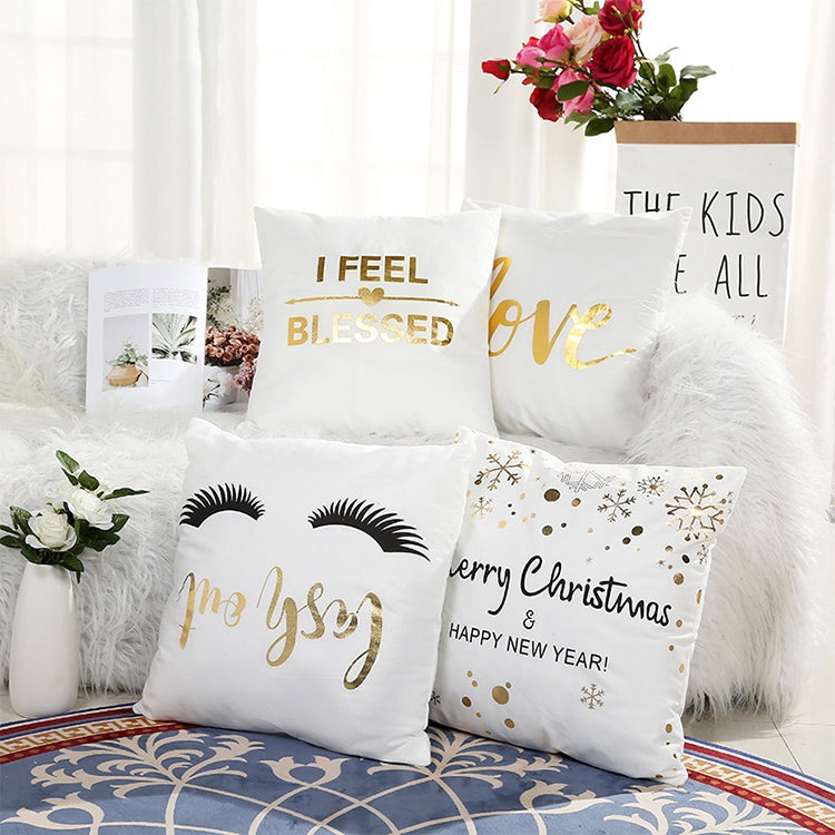 Fashion Bronzing Gold Printed Cushion Cover Sofa Seat Pillow Case, Size: 45*45cm, HC6664A, HC6664B, HC6664C, HC6664D, HC6664E, HC6664F, HC6664G, HC6664H, HC6664J, HC6664K, HC6664L, HC6664M, HC6664N, HC6664P, HC6664Q, HC6664R, HC6664S