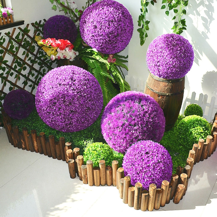 Artificial Grass Plant Ball Topiary Wedding Event Home Outdoor Decoration Hanging Ornament, Diameter: 12.7 inch, 12.7 inch