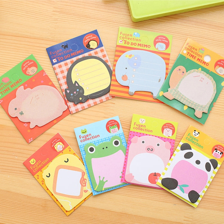 40 PCS Cartoon Animal Shaped Self Adhesive Memo Pad N-times Sticky Notes Bookmark School Office Supply, Random Style Delivery, Adhesive Memo Pad