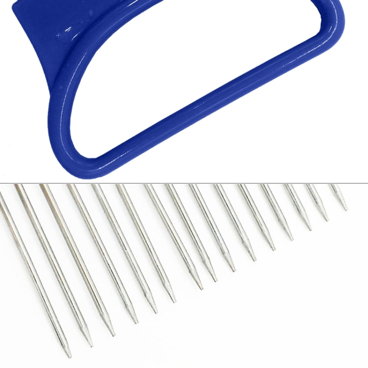 Stainless Steel Vegetable Onion Cutter Holder Meat Needle Kitchen Tools, Blue(1PC), Orange(1PC)