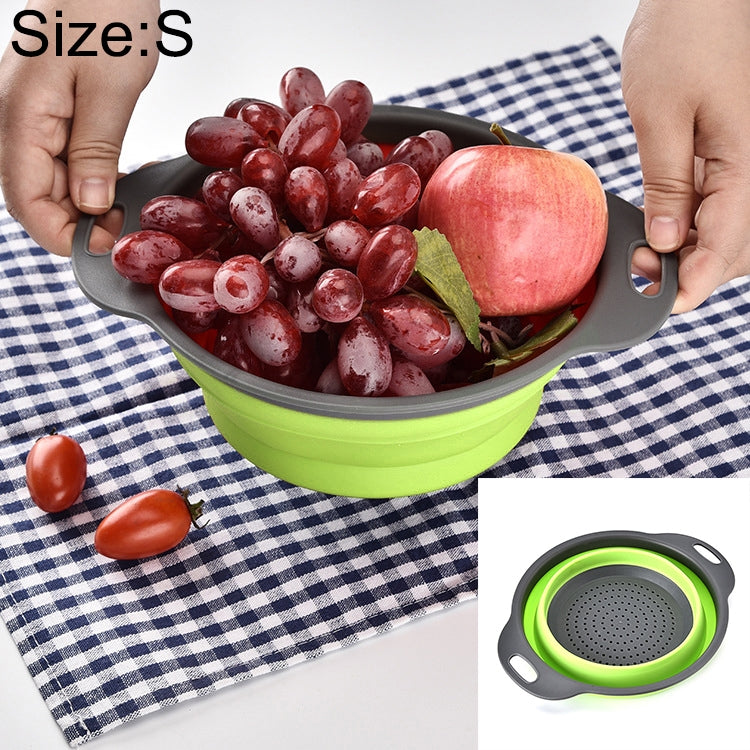 Creative Folding Vegetables Fruits Storage Basket Organizer Drain Basket, S, Size: 24.5*20*9cm, Size: S
