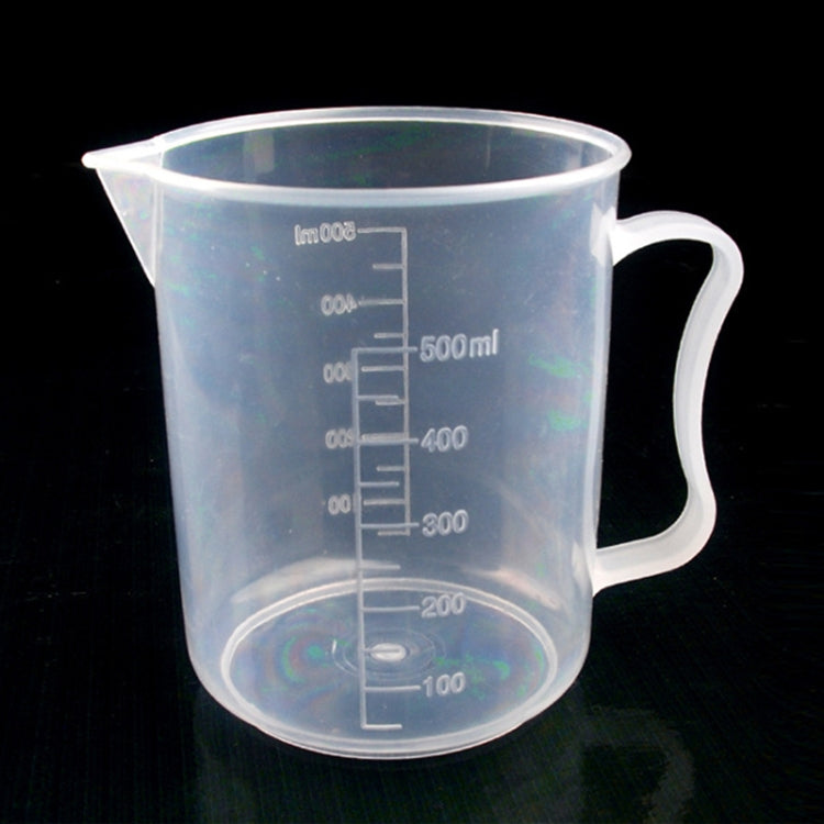 500ml Thin Section PP Plastic Flask Digital Measuring Cup Cylinder Scale Measure Glass Lab Laboratory Tools, 500ml Measuring Cup