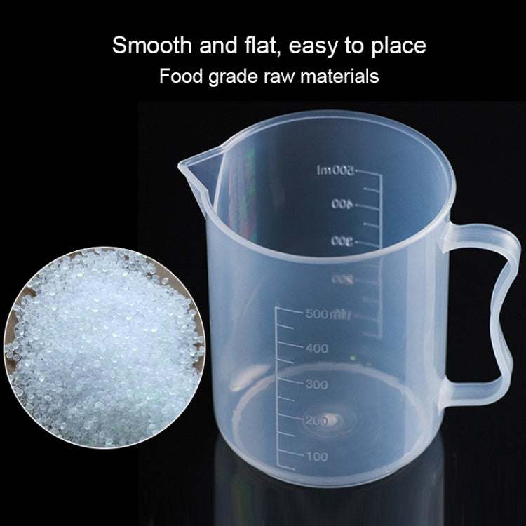 500ml PP Plastic Flask Digital Measuring Cup Cylinder Scale Measure Glass Lab Laboratory Tools, 500ml
