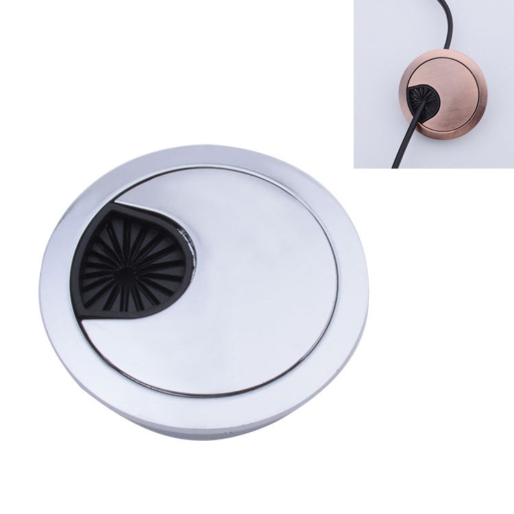 Desk Computer Desktop Zinc Alloy Round Threading Box Hole Cover, Hole Diameter: 80mm (Green Bronze), 80mm