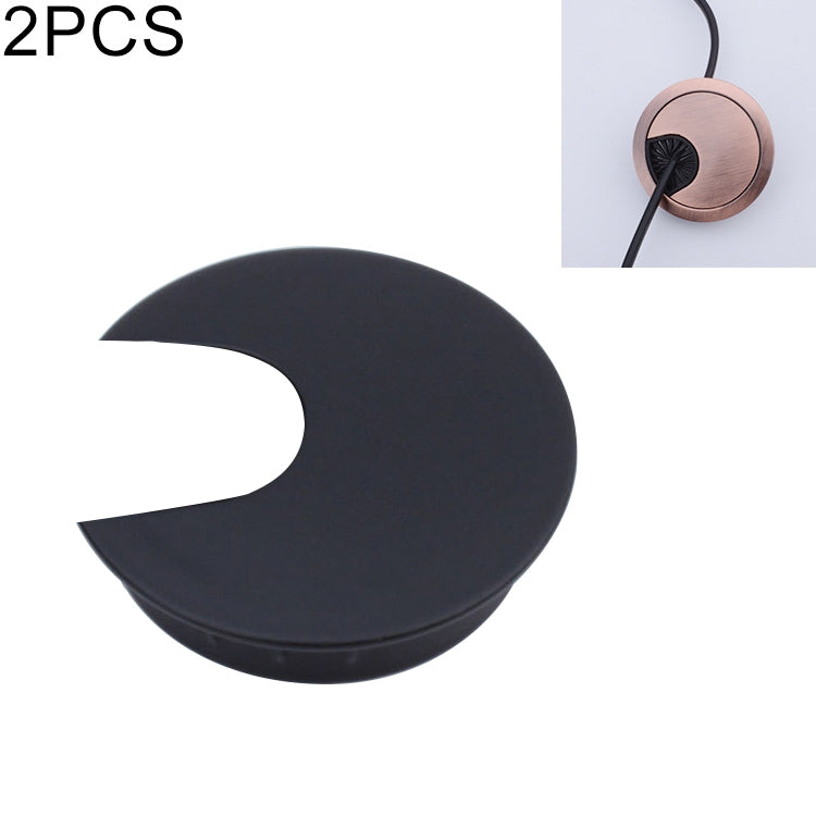 2 PCS Desk Computer Desktop Zinc Alloy Round Threading Box Hole Cover, Hole Diameter: 35mm (Bright Gold), 35mm Matte Silver, 35mm Brushed Steel, 35mm Bright Gold, 35mm Green Bronze, 35mm Red Bronze, 35mm Matte Black
