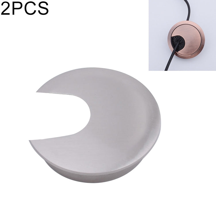2 PCS Desk Computer Desktop Zinc Alloy Round Threading Box Hole Cover, Hole Diameter: 35mm (Bright Gold), 35mm Matte Silver, 35mm Brushed Steel, 35mm Bright Gold, 35mm Green Bronze, 35mm Red Bronze, 35mm Matte Black