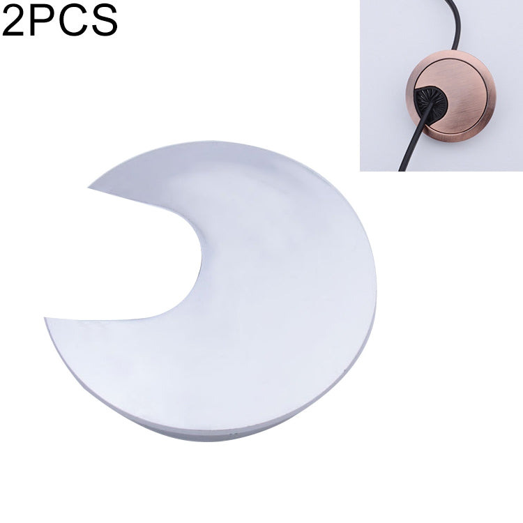 2 PCS Desk Computer Desktop Zinc Alloy Round Threading Box Hole Cover, Hole Diameter: 35mm (Bright Gold), 35mm Matte Silver, 35mm Brushed Steel, 35mm Bright Gold, 35mm Green Bronze, 35mm Red Bronze, 35mm Matte Black