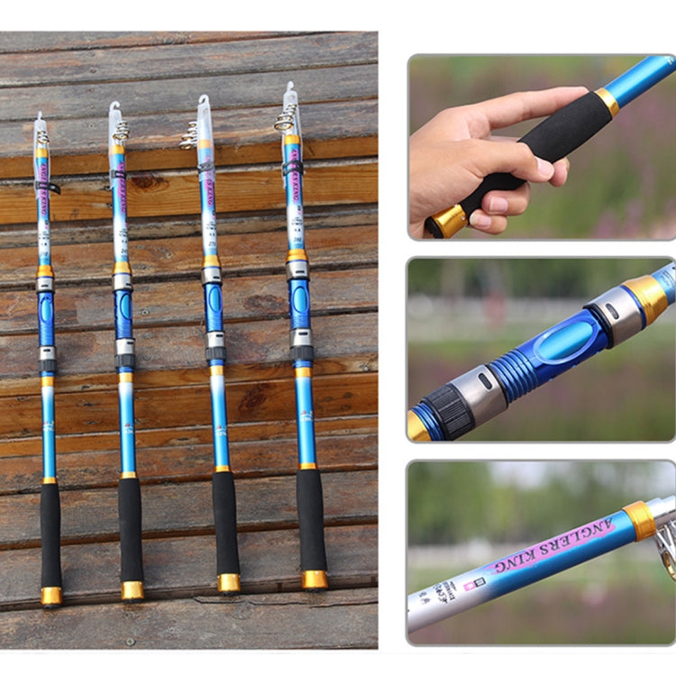 2.1m Carbon Pole Travel Portable Fishing Pole,Random Color Delivery