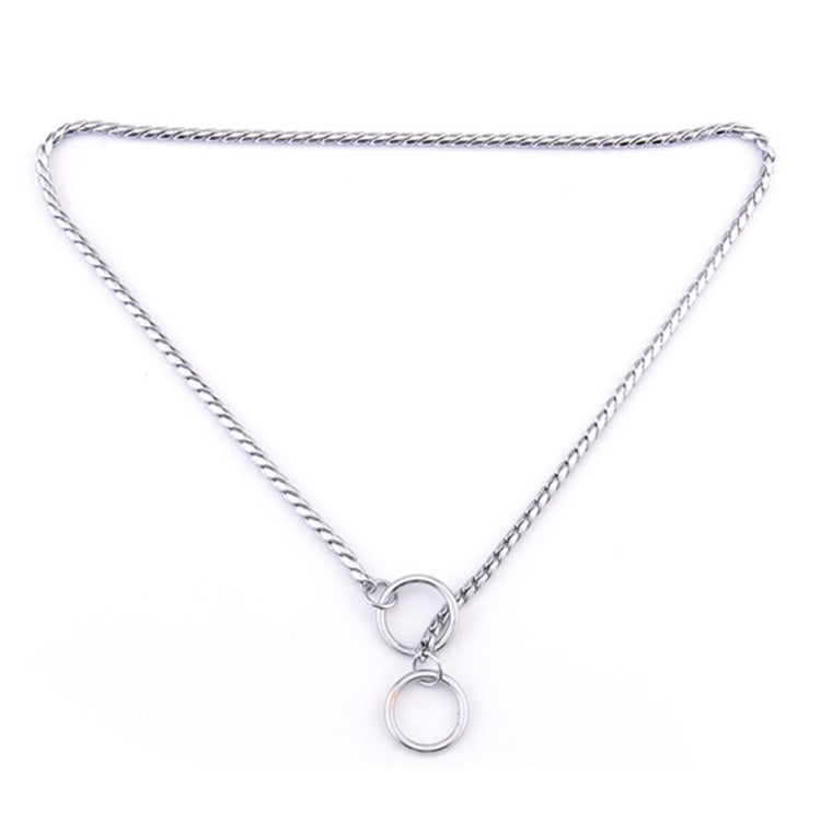 Pet Collars Pet Neck Strap Dog Neckband Snake Chain Dog Chain Solid Metal Chain Dog Collar,Length:35cm, 35cm