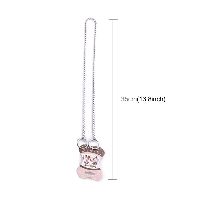 Pet Collars Pet Neck Strap Dog Neckband Snake Chain Dog Chain Solid Metal Chain Dog Collar,Length:35cm, 35cm