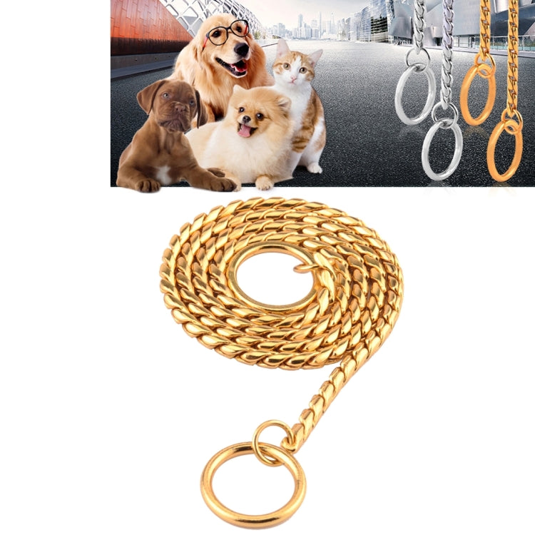 Pet Collars Pet Neck Strap Dog Neckband Snake Chain Dog Chain Solid Metal Chain Dog Collar,Length:40cm, 40cm
