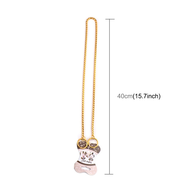 Pet Collars Pet Neck Strap Dog Neckband Snake Chain Dog Chain Solid Metal Chain Dog Collar,Length:40cm, 40cm