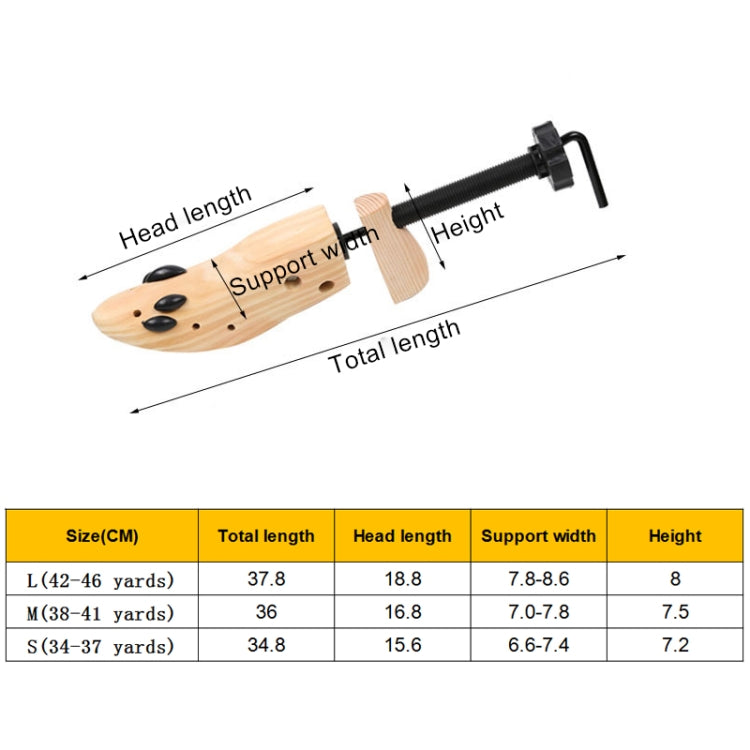 Pine Wood Unisex Fixed Fits Support Stretcher Shaper Shoes Expander , Size: S(34-37Yards), Size: S(34-37Yards)