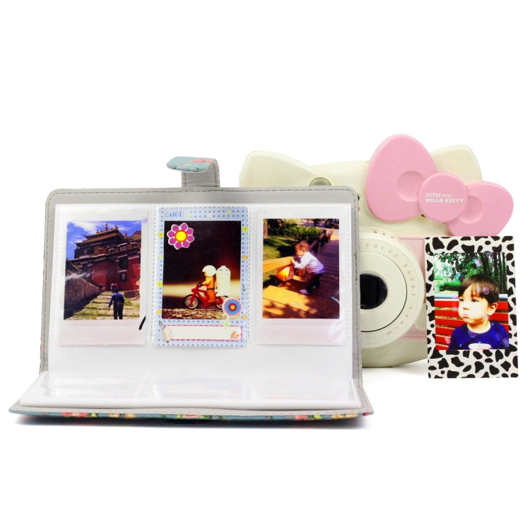 Rose Pattern 3 inch DIY PU Mini Creativity Insert Type 32 Pages Exquisite Photo Album for Polaroid, Rose