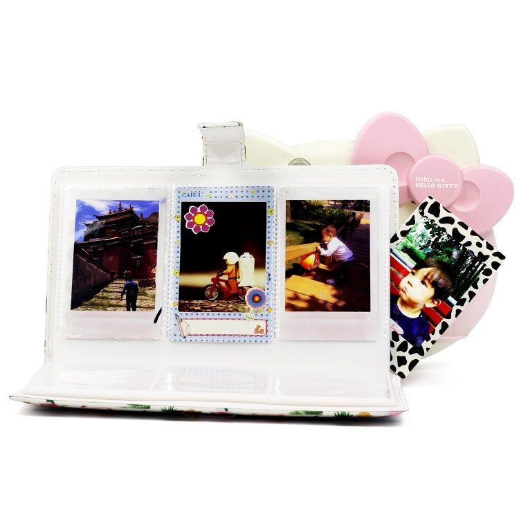Flamingo Cactus Pattern 3 inch DIY PU Mini Creativity Insert Type 32 Pages Exquisite Photo Album for Polaroid, Flamingo Cactus