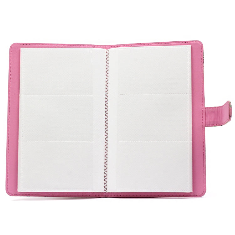 Pink Flamingo Pattern 3 inch DIY PU Mini Creativity Insert Type 32 Pages Exquisite Photo Album for Polaroid, Pink Flamingo