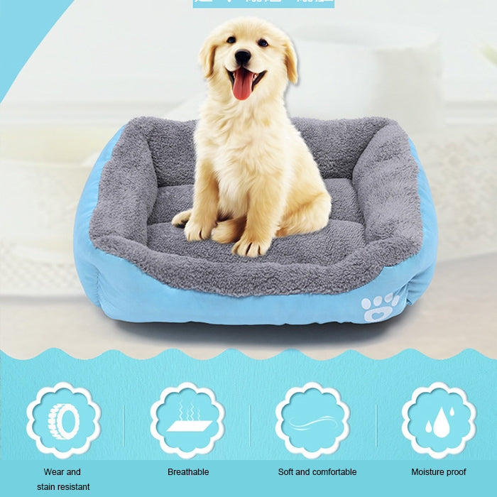 Candy Color Four Seasons Genuine Warm Pet Dog Kennel Mat Teddy Dog Mat, Size: M, 54×42×12cm, Size: M