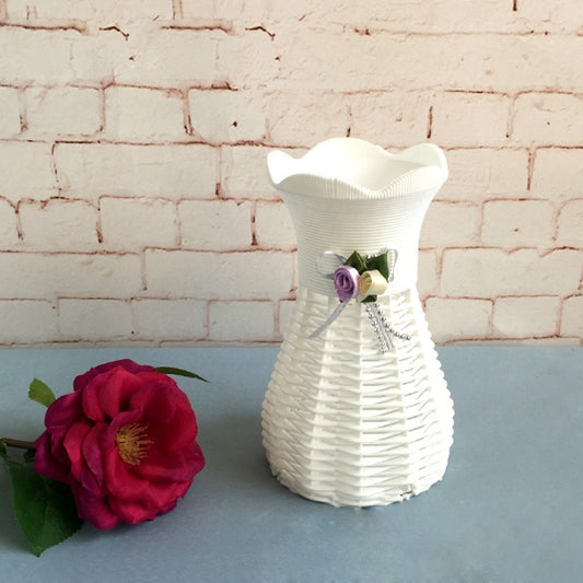 Plastic Flower Pots Medium Size Flower Pots Fashion Balcony Garden Plant Planter Home Decoration, Ribbon Random Color Delivery, Floral Vase 2