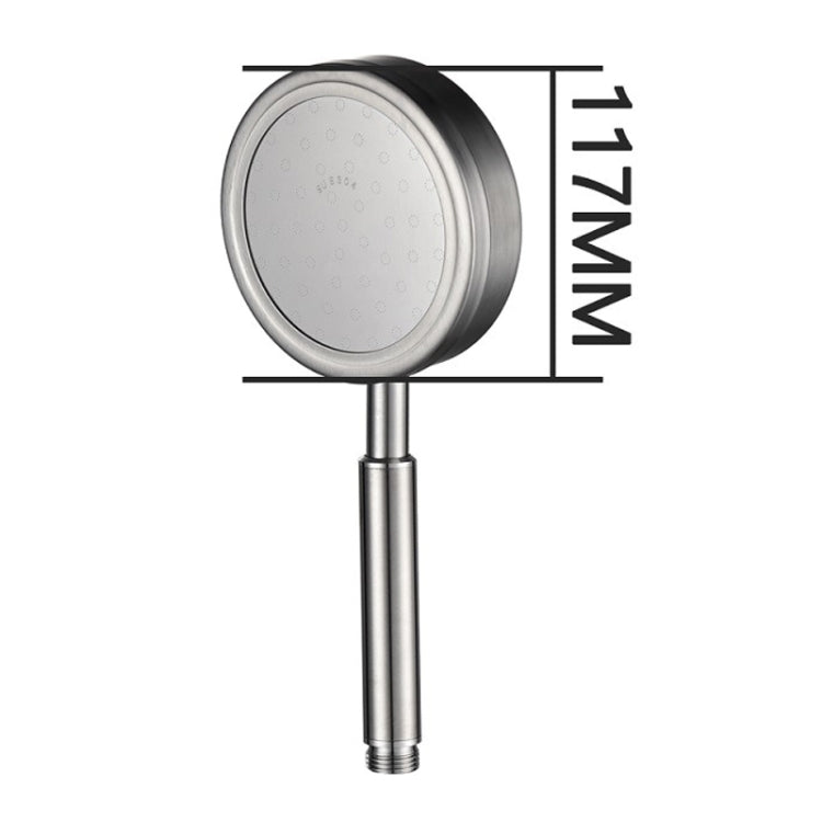 Removable and Washable 304 Stainless Steel Round Pressurized Handheld Shower Head, Size: 117mm, Pattern E