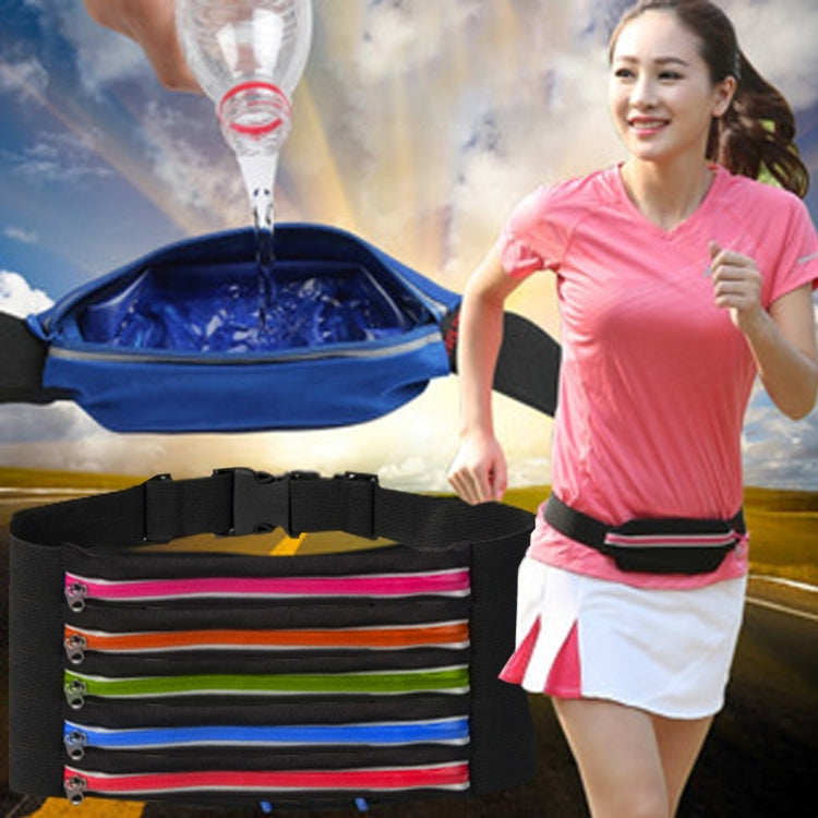 Multifunctional Outdoor Sports Waterproof High Stretch Faux Leather Fabric Single Waist Bag with Night Reflective Strip, Random Color Delivery, Single Waist Bag