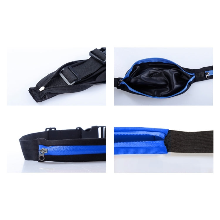 Multifunctional Outdoor Sports Waterproof High Stretch Faux Leather Fabric Single Waist Bag with Night Reflective Strip, Random Color Delivery, Single Waist Bag