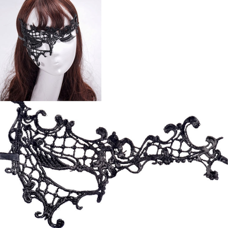 Halloween Masquerade Party Dance Sexy Lady Semi-eyed Face Lace Mask, Semi-eyed