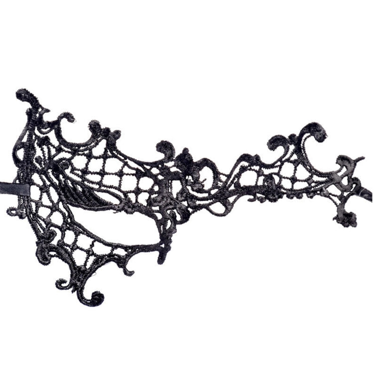 Halloween Masquerade Party Dance Sexy Lady Semi-eyed Face Lace Mask, Semi-eyed