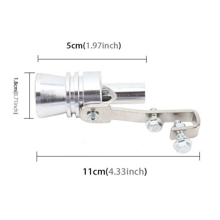 Universal Aluminum Turbo Sound Exhaust Muffler Pipe Whistle Car Simulator Whistler, Size: S, Size: S