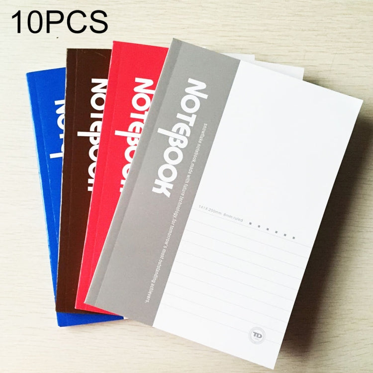 10 PCS 40 Pages A5 Soft Cover Diary Notebook Office Supply, Random Color Delivery, 40 Pages