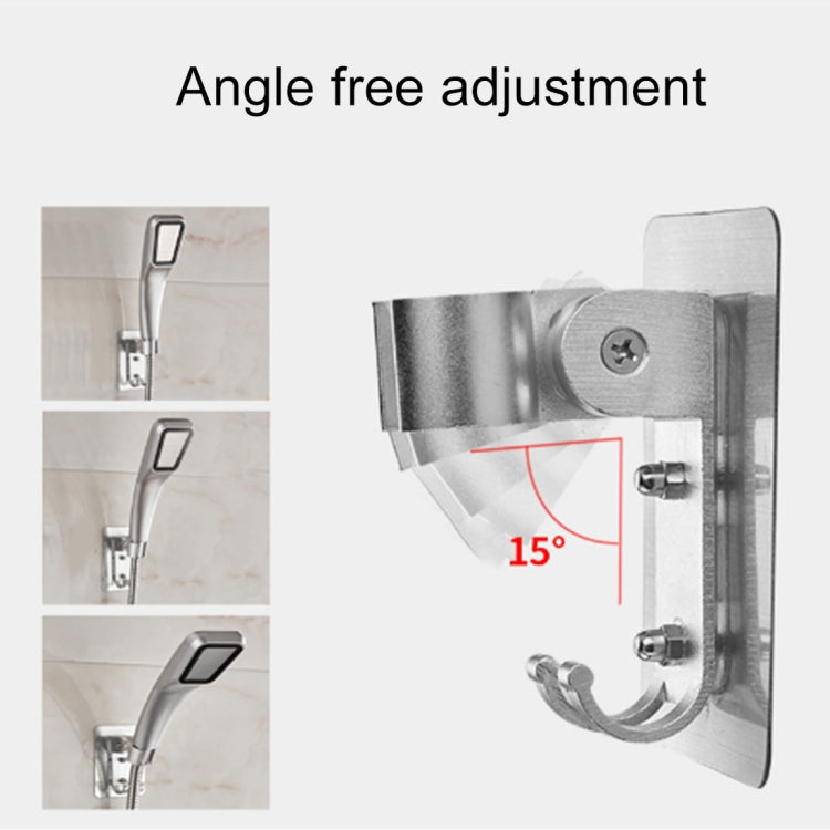 Space Aluminium Showerhead Holder Traceless Adjustable Bath Shower Bracket, Shower Bracket