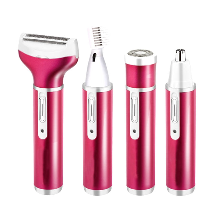 مجموعة ماكينة تشذيب الحواجب فيبريسا 4 في 1 القابلة لإعادة الشحن عبر USB لإزالة شعر الجسم مع كابل USB، 4 في 1