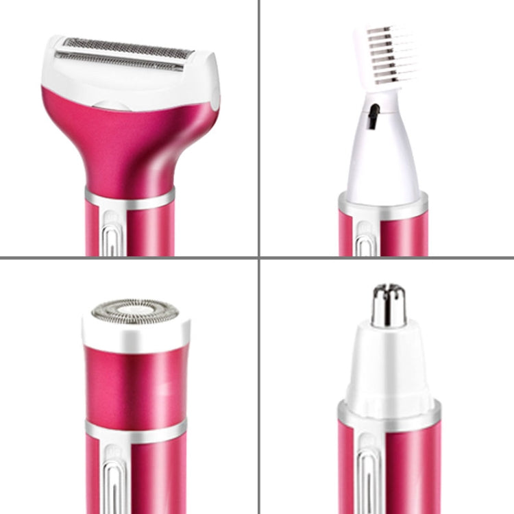 مجموعة ماكينة تشذيب الحواجب فيبريسا 4 في 1 القابلة لإعادة الشحن عبر USB لإزالة شعر الجسم مع كابل USB، 4 في 1