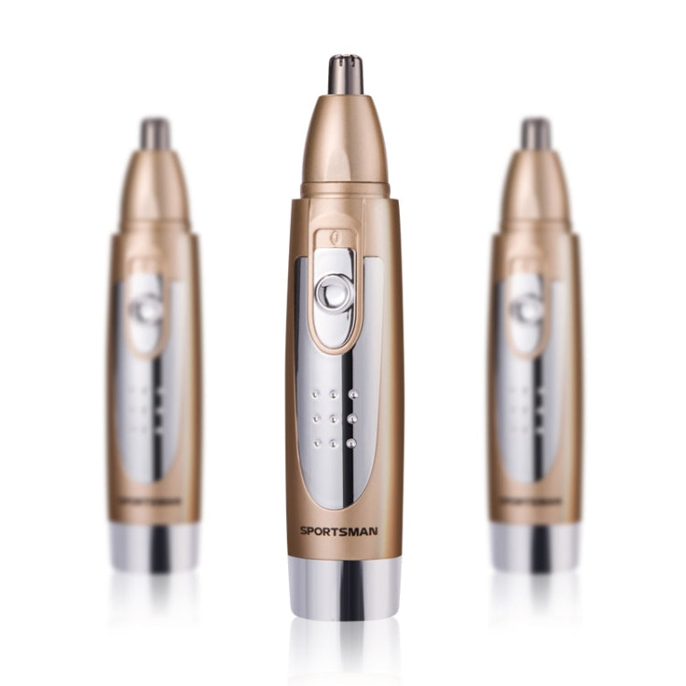 SPORTSMAN Water Proof Battery Power Supply Male Nose Ear Hair Bullet Shaped Trimmer(Gold)