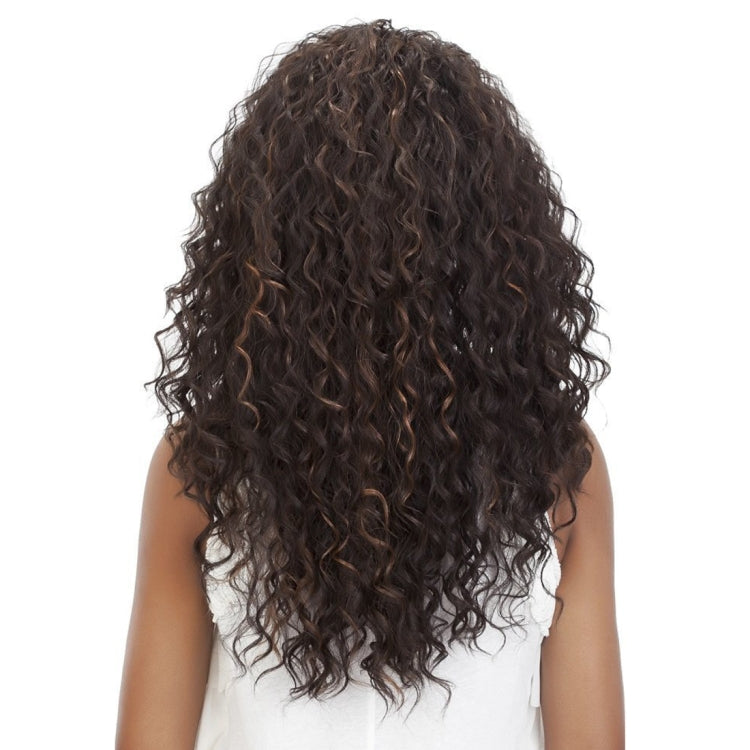 Corn Blanching Long Curly Hair Wig Headgear for Women