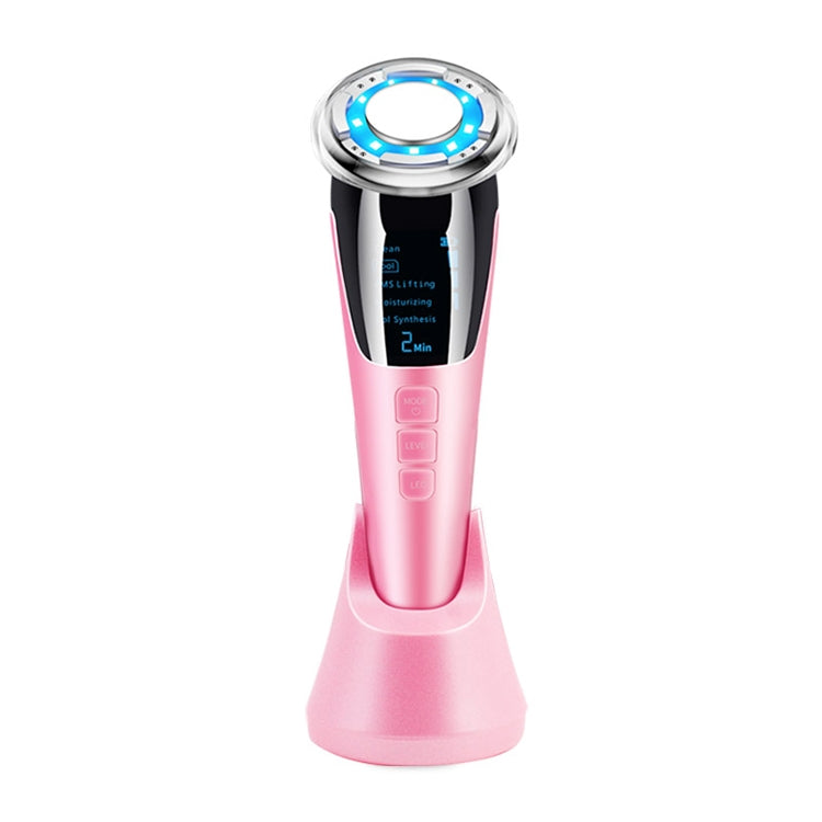 BLK-D818 Facial Beauty Instrument Hot and Cold Color Skin Rejuvenation Instrument EMS Micro Current Beauty Introduction Instrument, BLK-D818 (Pink), BLK-D818 (White)