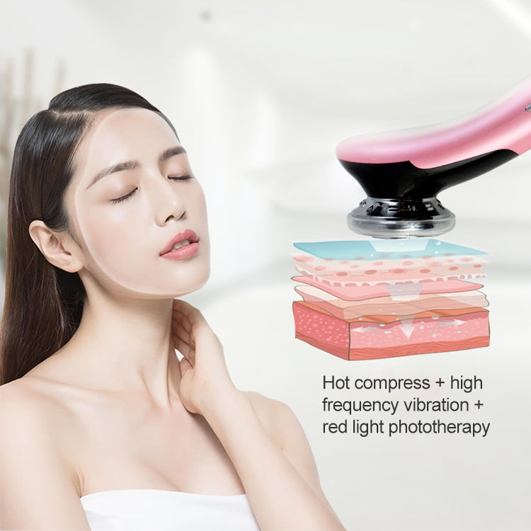 BLK-D818 Facial Beauty Instrument Hot and Cold Color Skin Rejuvenation Instrument EMS Micro Current Beauty Introduction Instrument, BLK-D818 (Pink), BLK-D818 (White)