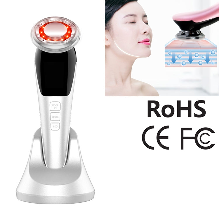 BLK-D818 Facial Beauty Instrument Hot and Cold Color Skin Rejuvenation Instrument EMS Micro Current Beauty Introduction Instrument, BLK-D818 (Pink), BLK-D818 (White)