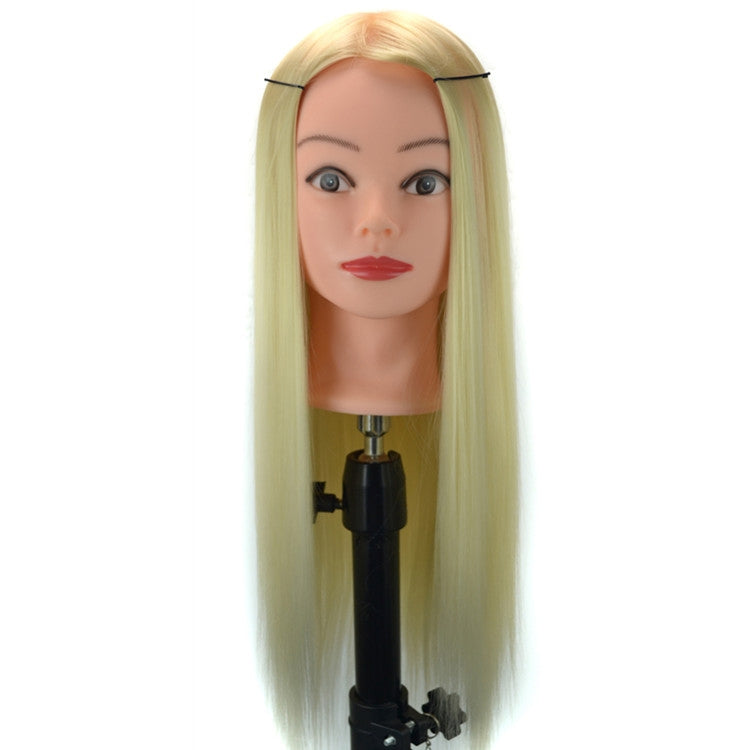 Practice Disc Hair Braided Mannequin Head Wig Styling Trimming Head Model, Black, Grey, Marron, Purple, Beige, Sky Blue, Yellow, Brown