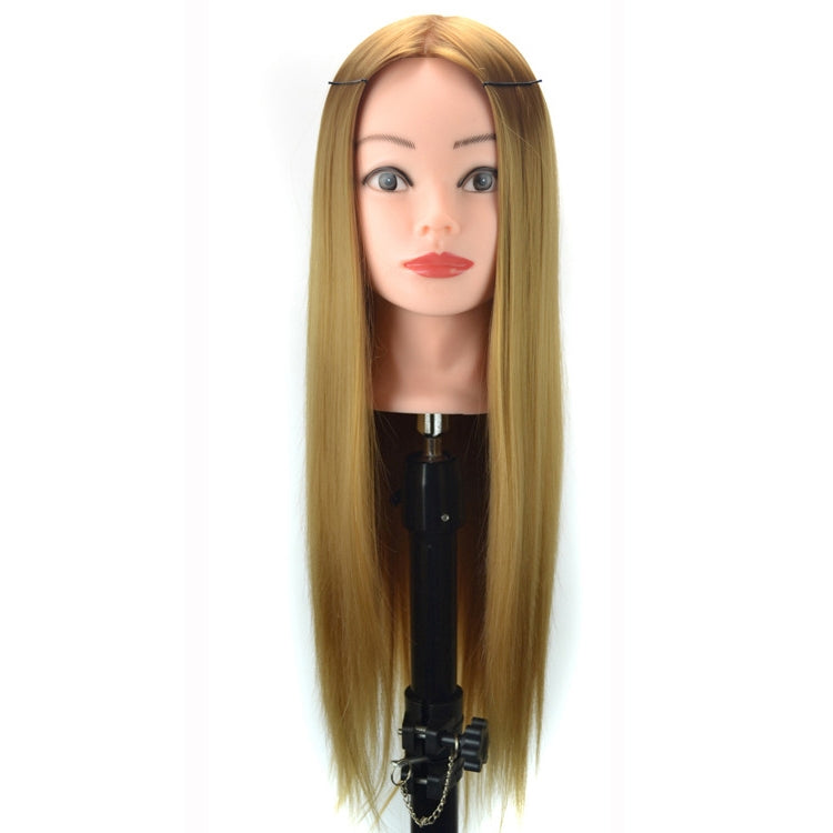 Practice Disc Hair Braided Mannequin Head Wig Styling Trimming Head Model, Black, Grey, Marron, Purple, Beige, Sky Blue, Yellow, Brown