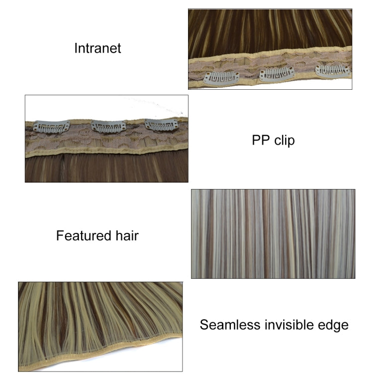 6# One-piece Seamless Five-clip Wig Long Straight Wig Piece, 6#