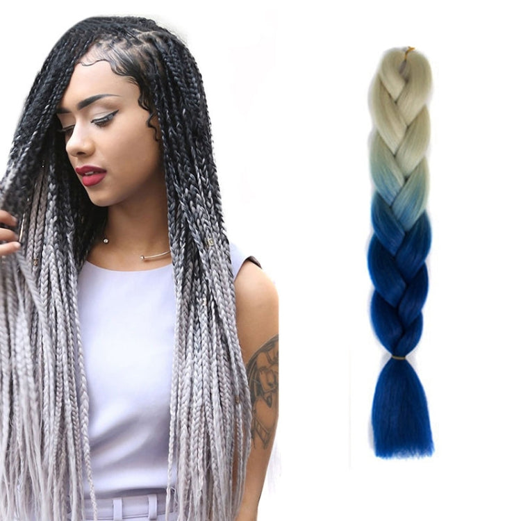Fashion Color Gradient Individual Braid Wigs Chemical Fiber Big Braids, Length: 60cm(04 Black+Red)
