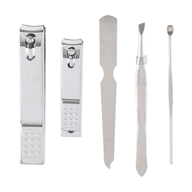 5 In 1 Classic Fashion Nail Care Clipper Pedicure Manicure Kits, 5 In 1