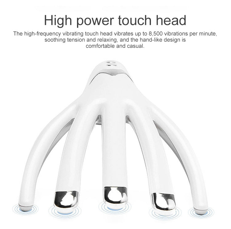 Mini Portable Multifunctional Head Massager Massage Comb, Battery Powered, Battery Powered (Gold)