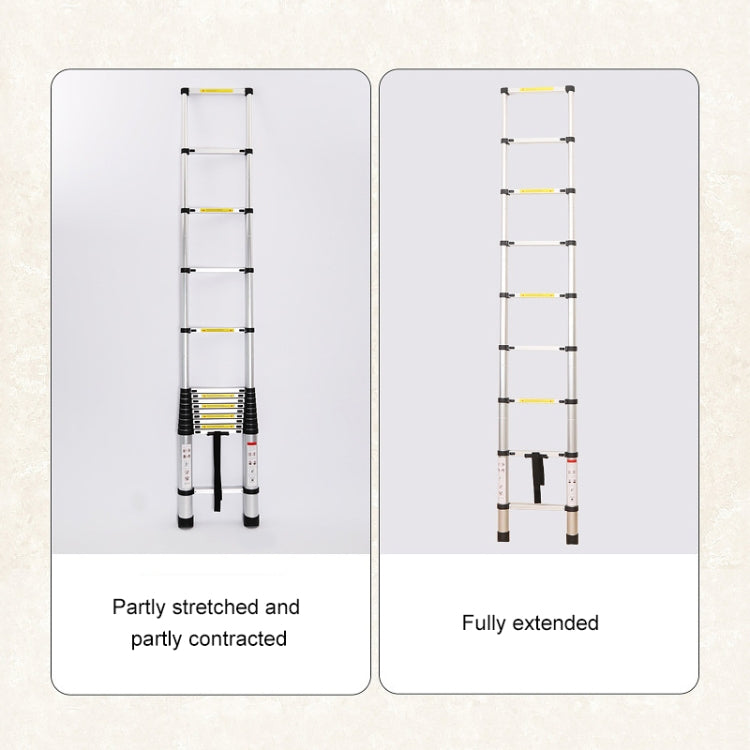 Multifunctional Thickened Aluminum Alloy Single-sided Telescopic Ladder, Size: 2m, Size: 2m